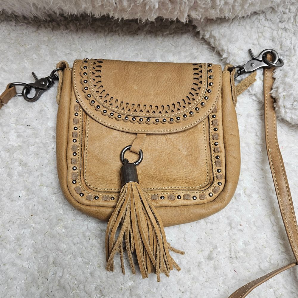 Montana West Braided Studded‎ Tassel Flap Crossbody
